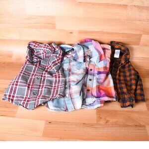 Bundle of 4 plaid toddler size 3T shirts